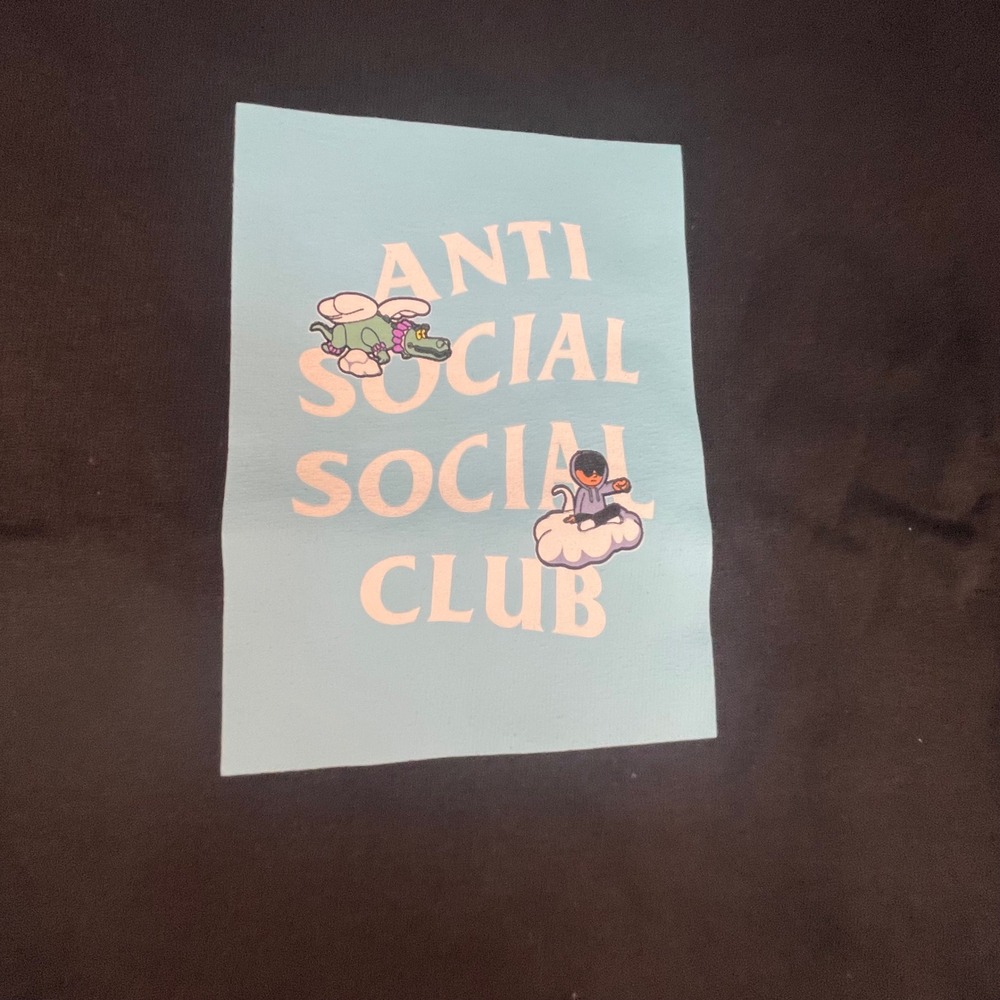 Anti Social Social Club Sad Boyz Black Graphic Tee T‎ Shirt Large